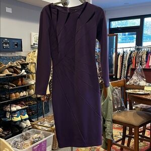 Vfshpw dress Bodycon Knit Dress Burgundy Stretch  asymmetrical waist design